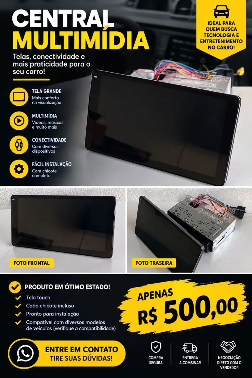 Multimídia Android com Carplay  - Foto 4