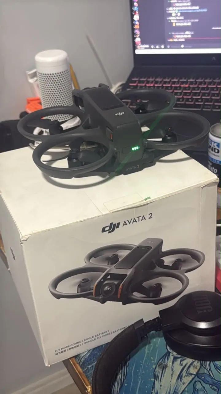DJI Avata 2 Fly More Combo + Goggles 3 + RC Motion 3 - Com caixa