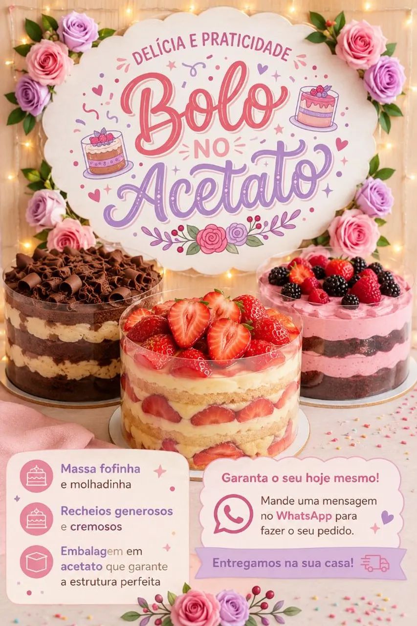 Bolo no Acetato 