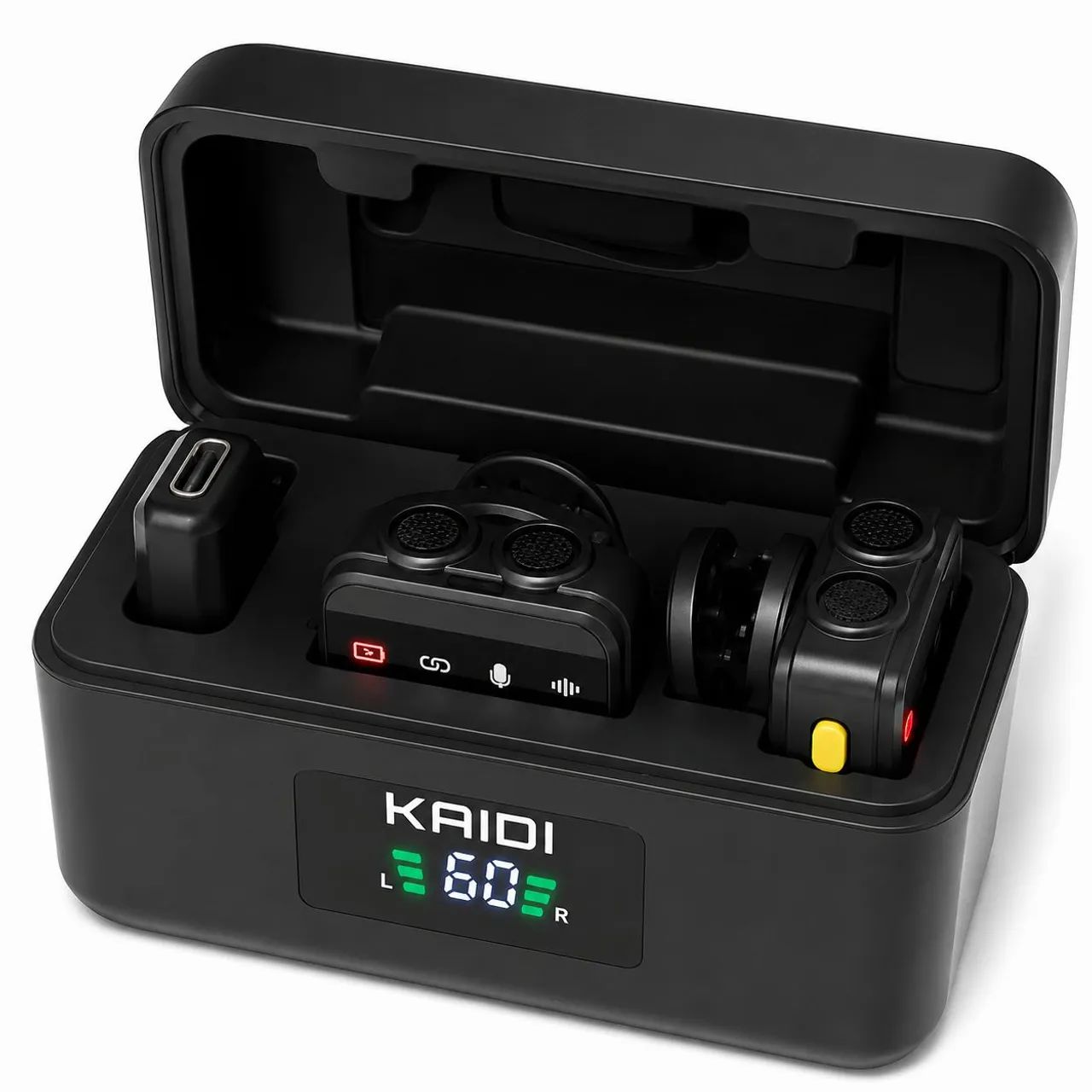 Microfone de lapela duplo KAIDI - KMF4