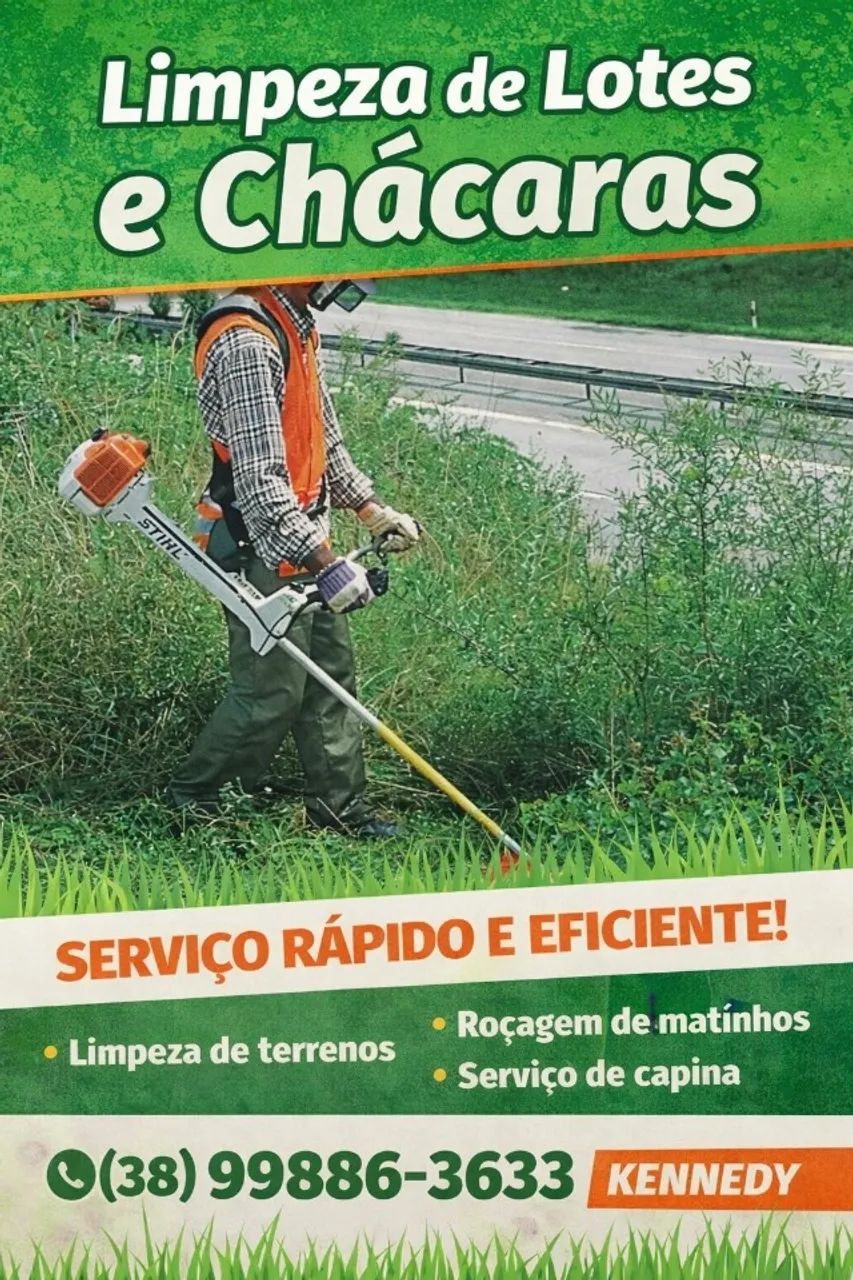 Limpeza de Lotes, chácara,  terrenos em geral