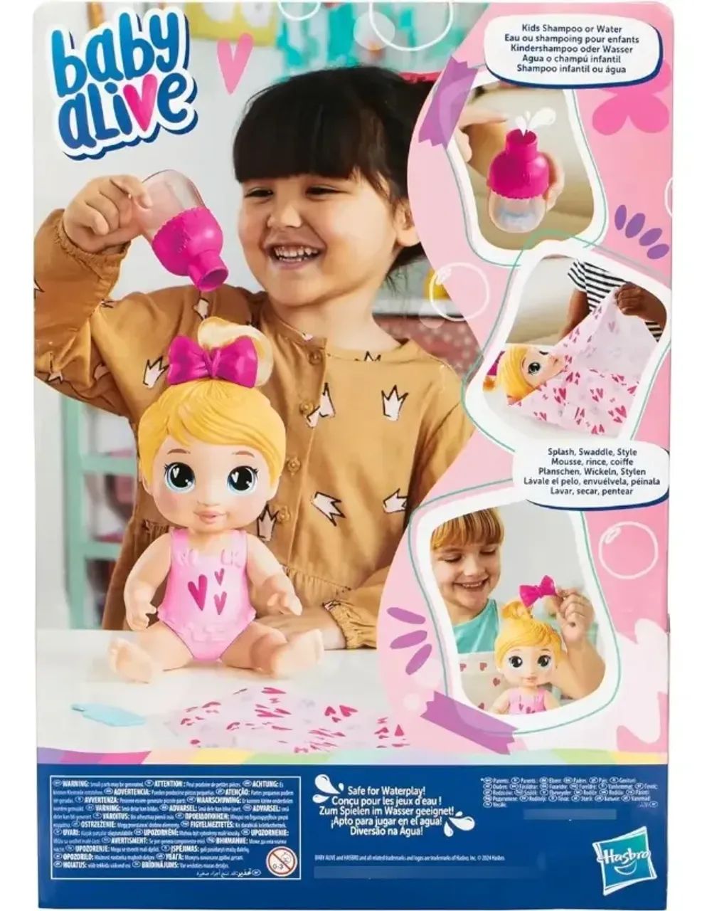 Boneca Baby Alive Harper Hug Bebe Shampoo Loira Hasbro NOVA - Foto 2