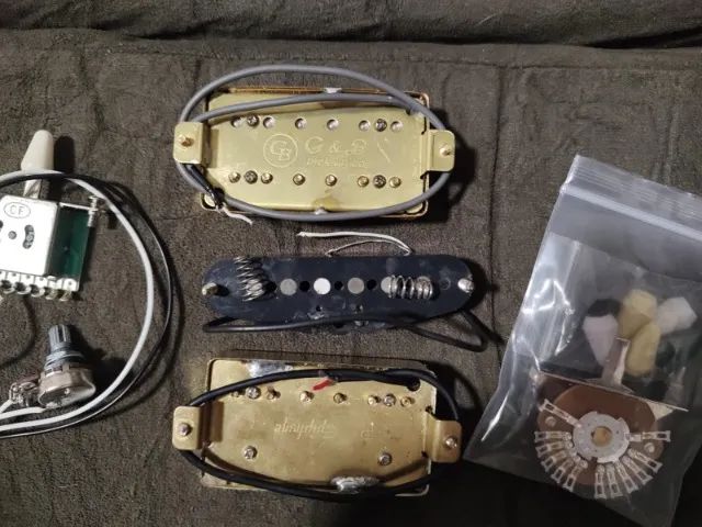 Kit Captadores HSH (Epiphone e G&B Pro) + Chave seletora + Jack - Foto 2