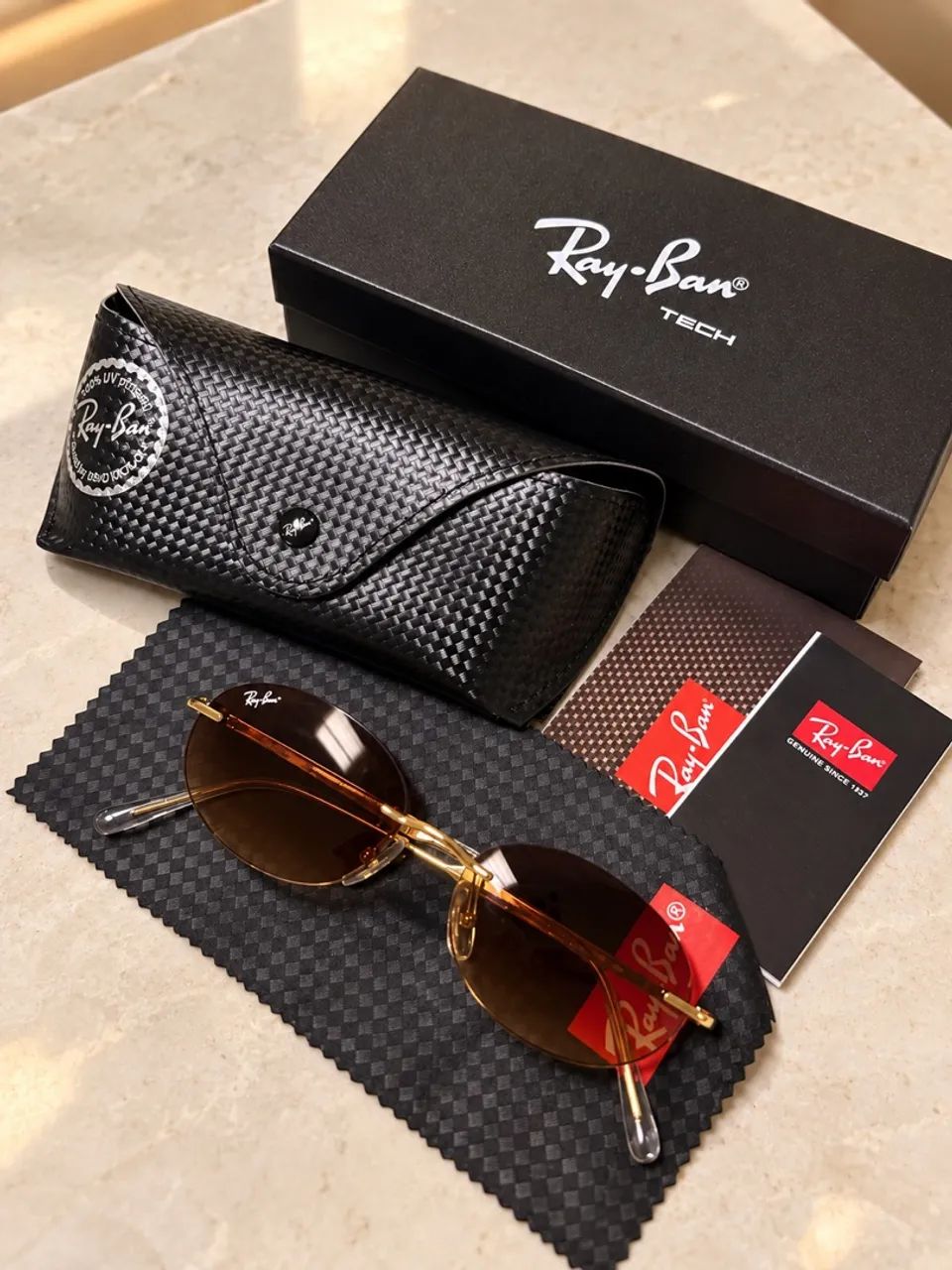 Óculos RayBan Tech Oval RB3767 Dourado