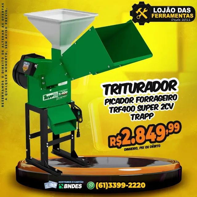 Triturador Picador Forrageiro Trf400 Super 2cv Trapp