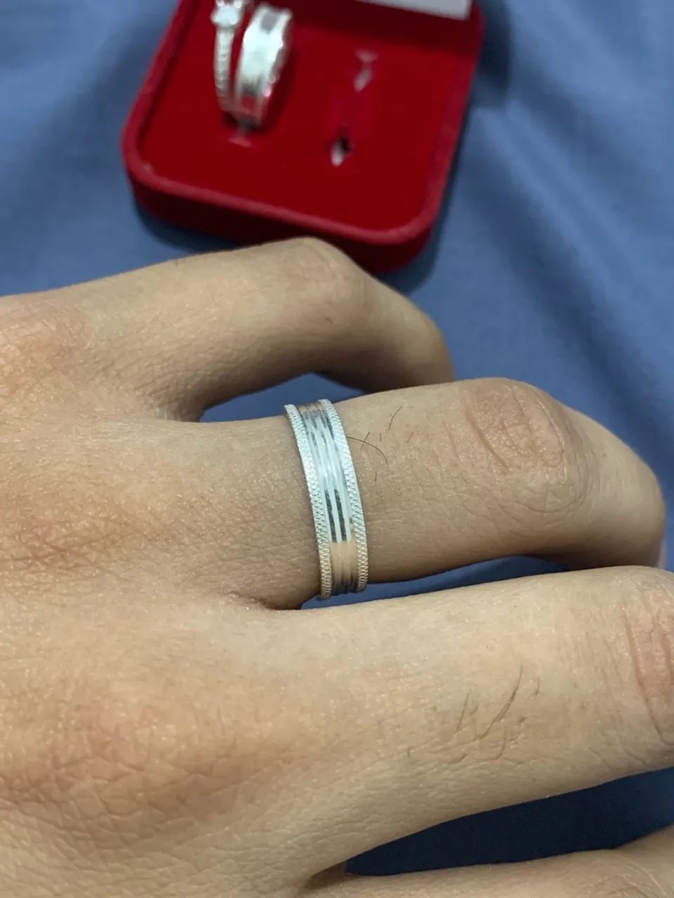 Conjunto aliança de prata  - Foto 4