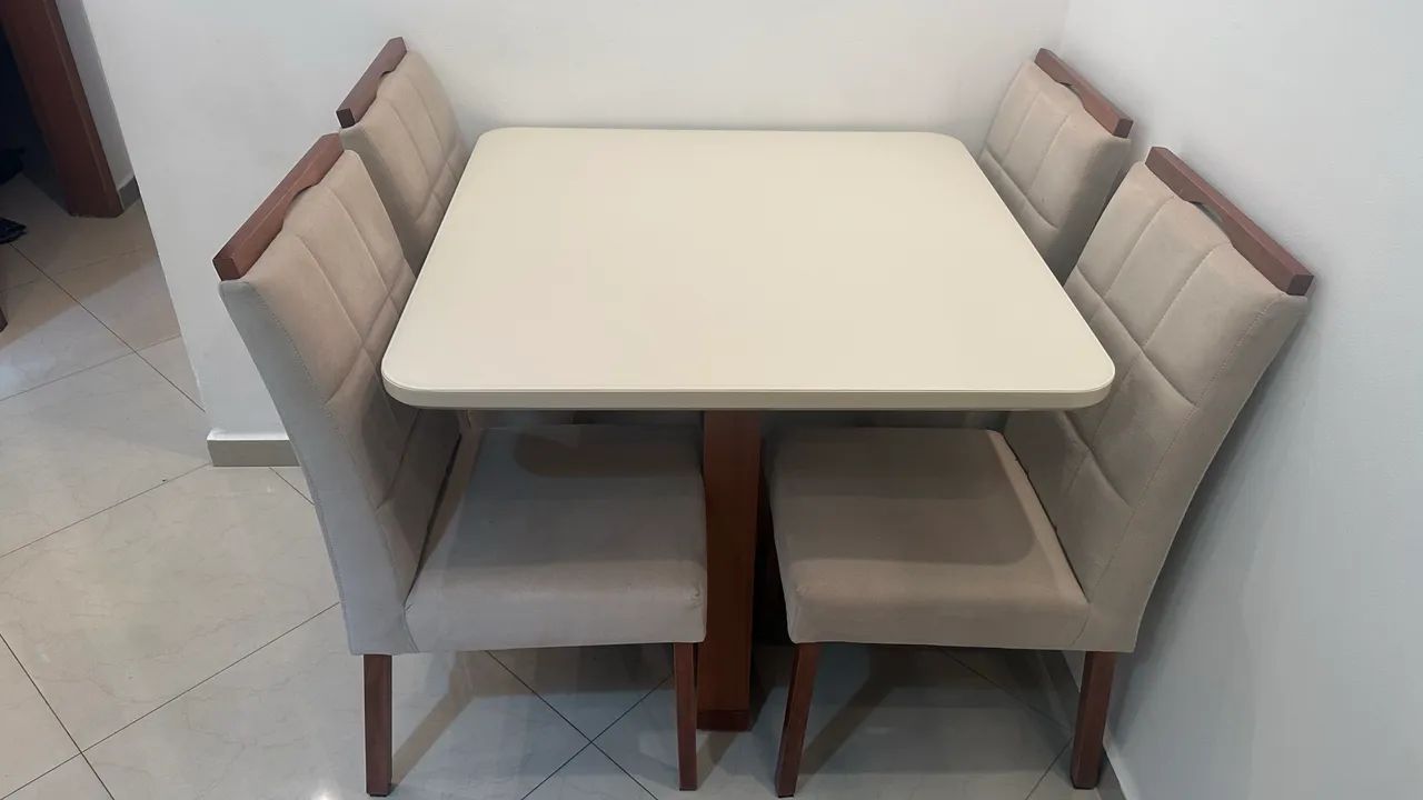 Mesa jantar, off white 4 lugares  - Foto 5