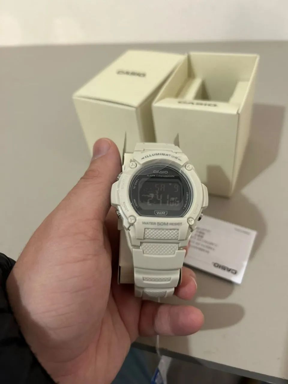 Relógio Casio W219H negative White  - Foto 3