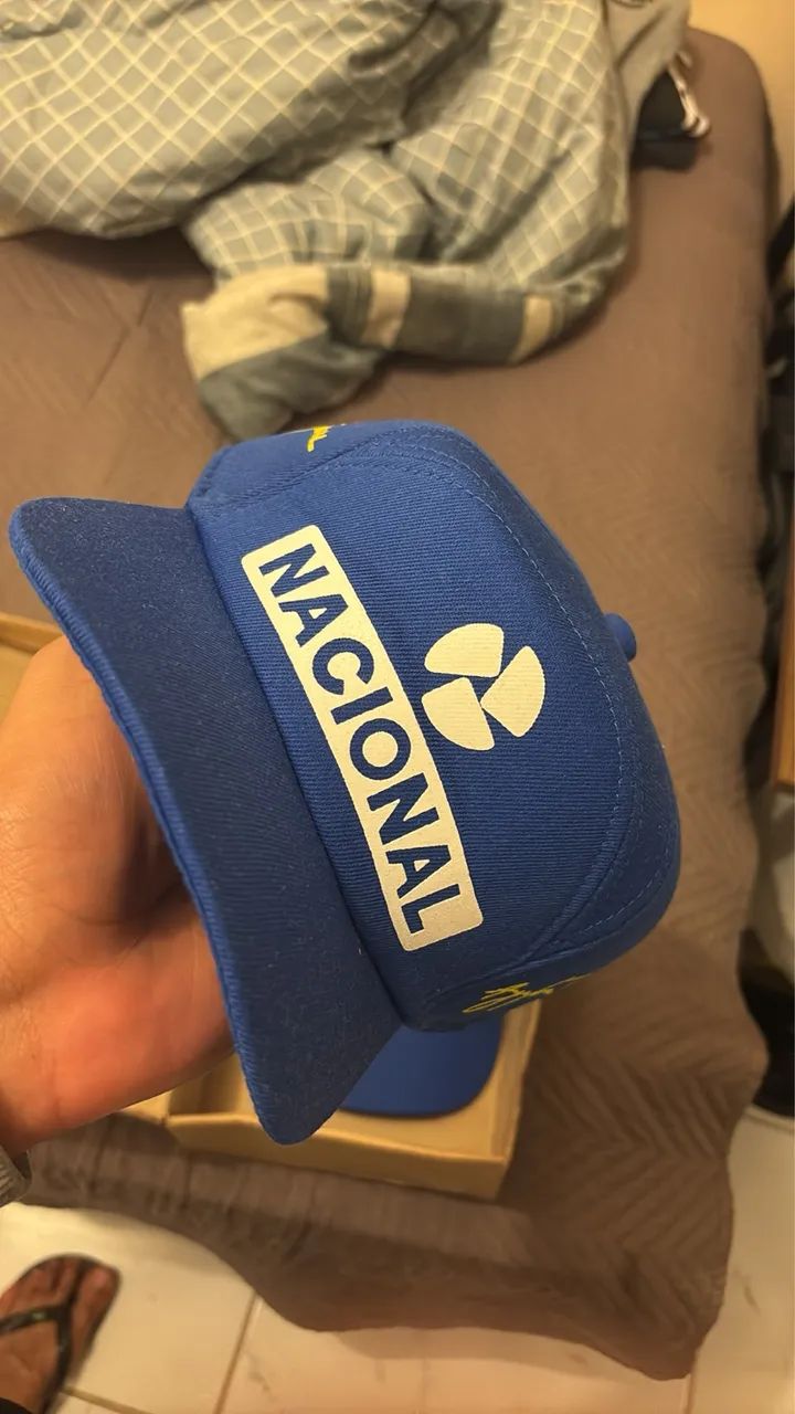 Boné Ayrton Sena azul 