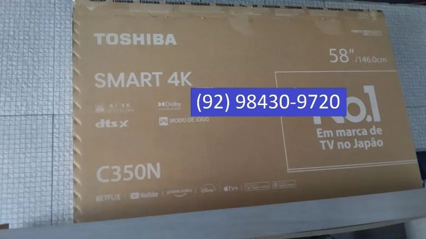 TV 58 Polegadas Toshiba Smart 4k zerada na Caixa, garantia até 2028 e Nota Fiscal - Foto 3