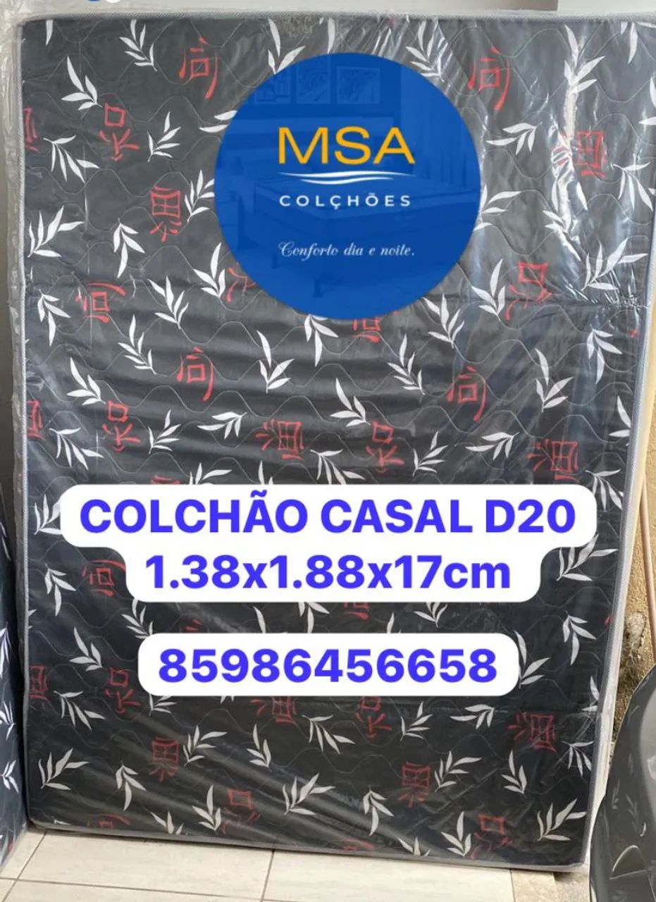 Colchão casal espuma D20 com 17cm de altura 