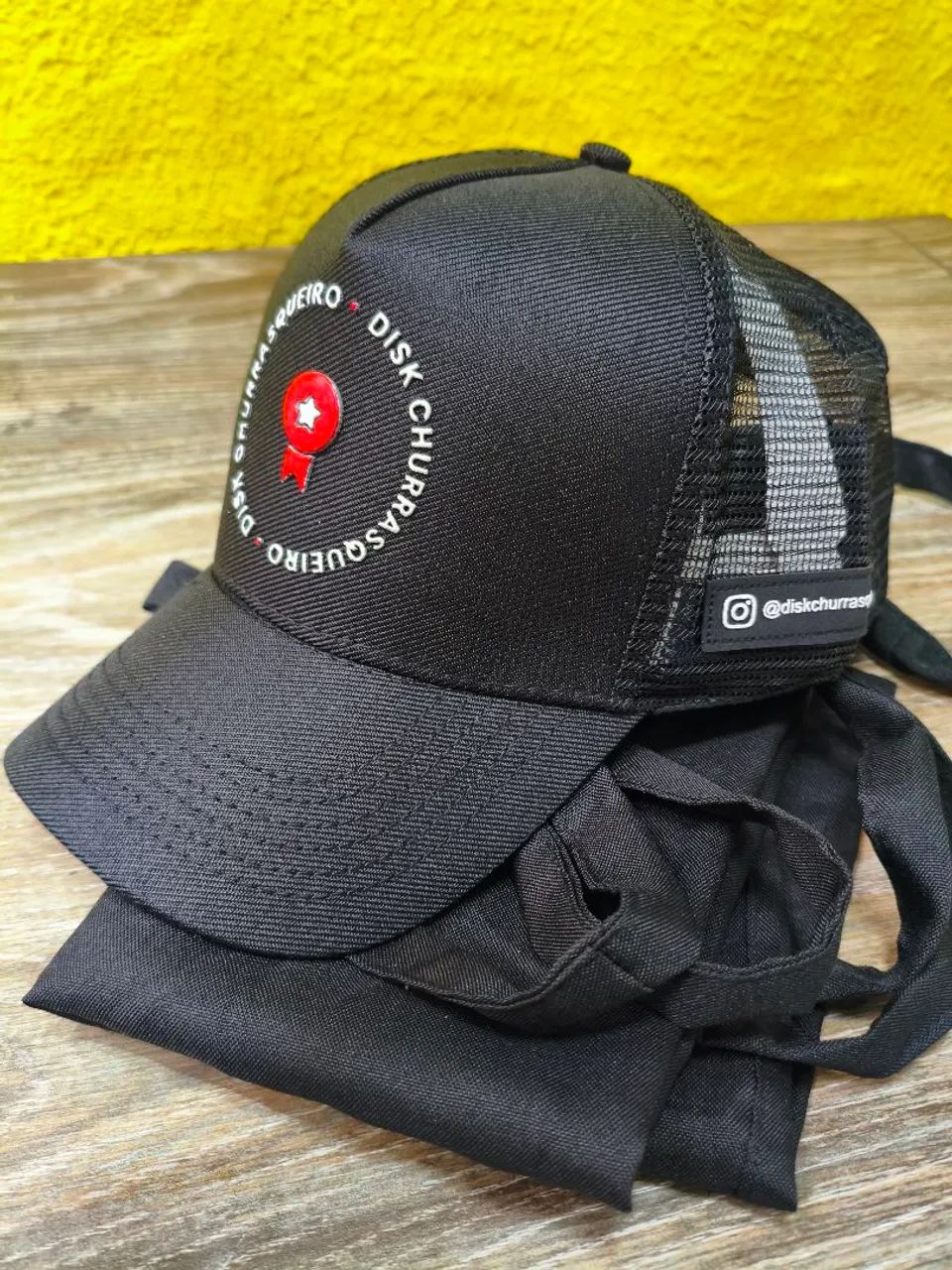 Kit Boné e Avental DiskChurrasqueiro  - Foto 5
