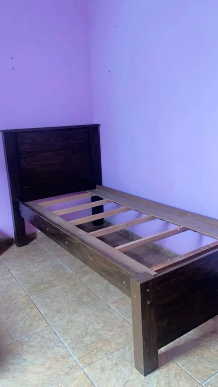 CAMA SOLTEIRO SEMI NOVA / SUCUPIRA - Foto 2
