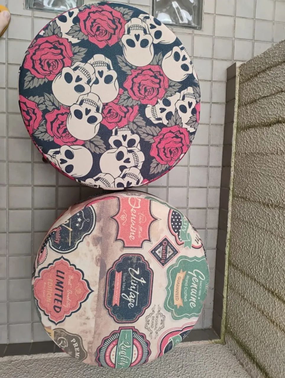 Banquetas estampadas decorativas