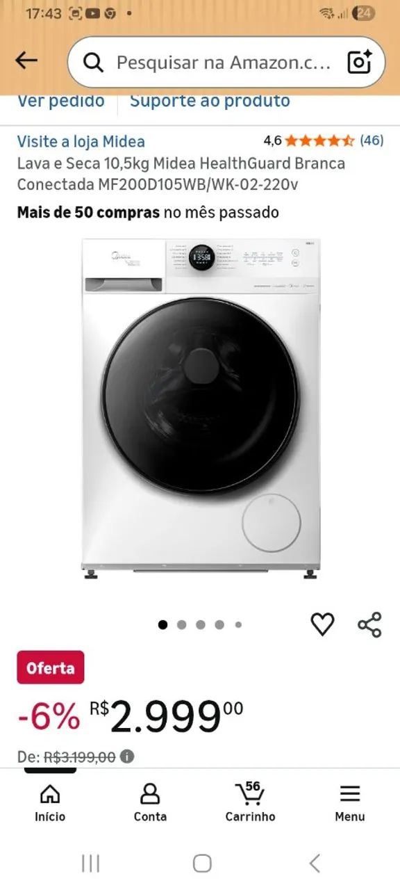 Lava e seca Midea