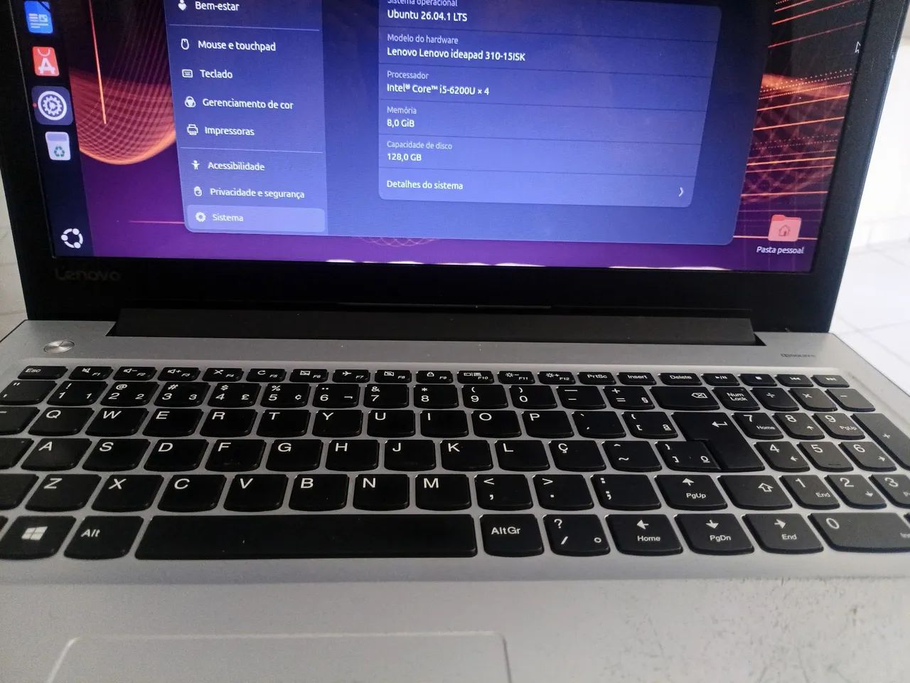 Notebook Lenovo Ideapad 310 8GB 120GB SSD
