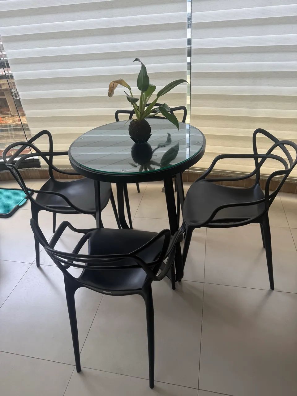 Mesa e cadeiras em alumínio  - Foto 2
