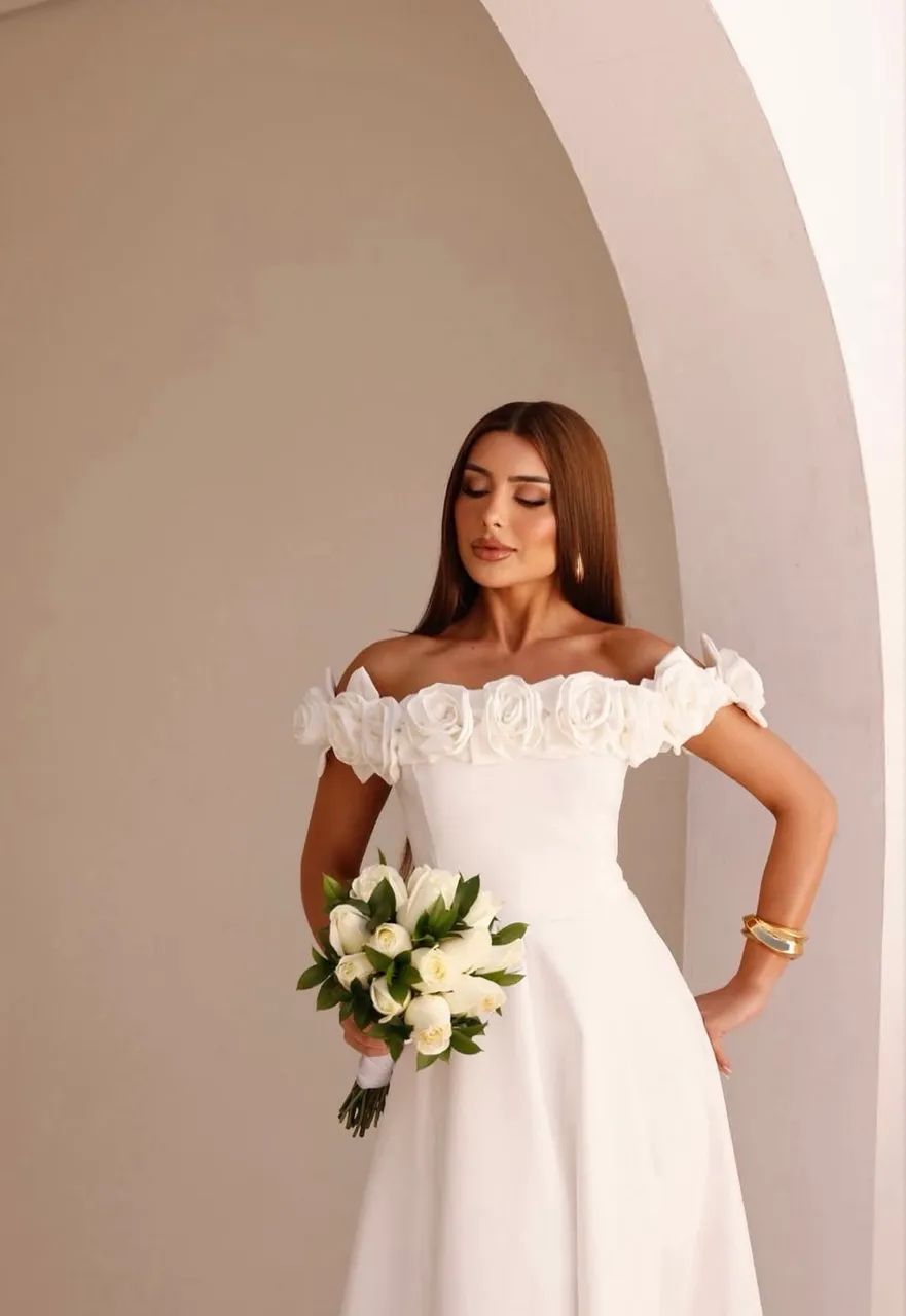 Vestido de noiva midi off white