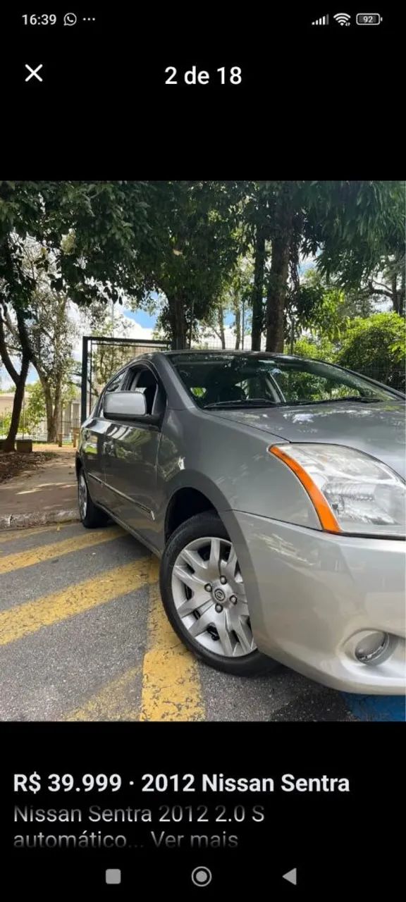 Nissan Sentra Sentra 2.0/ 2.0 Flex Fuel 16V Aut. 2012