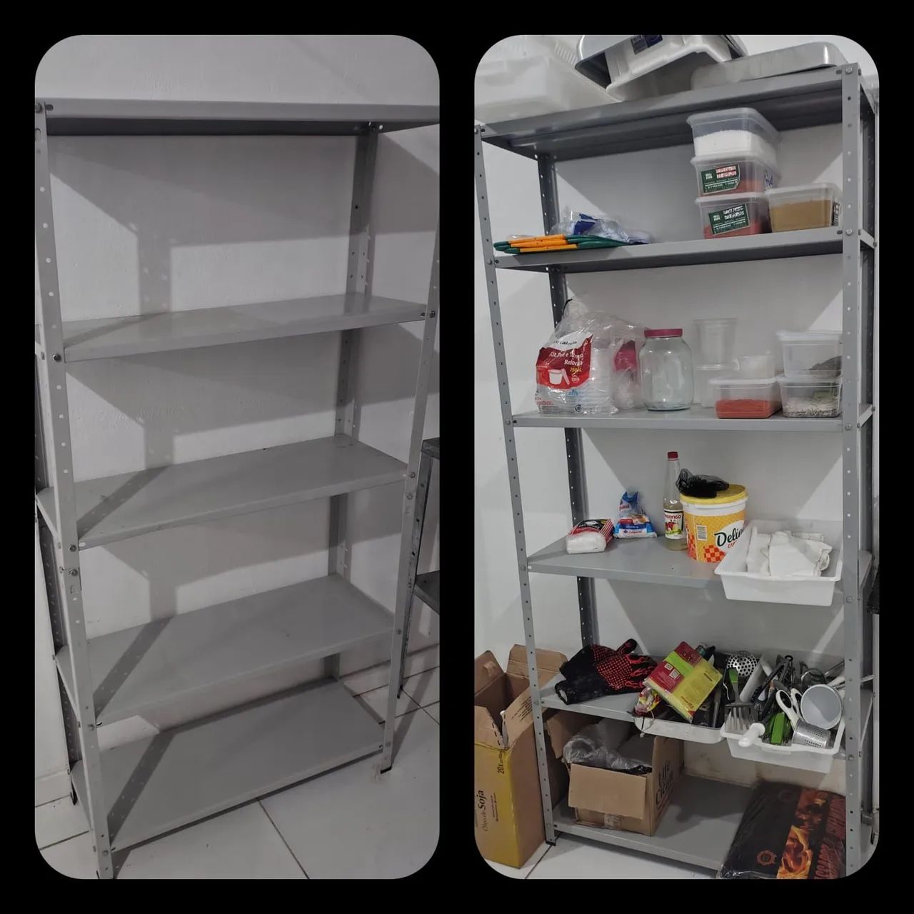 PRATELEIRA E MESA DE FERRO