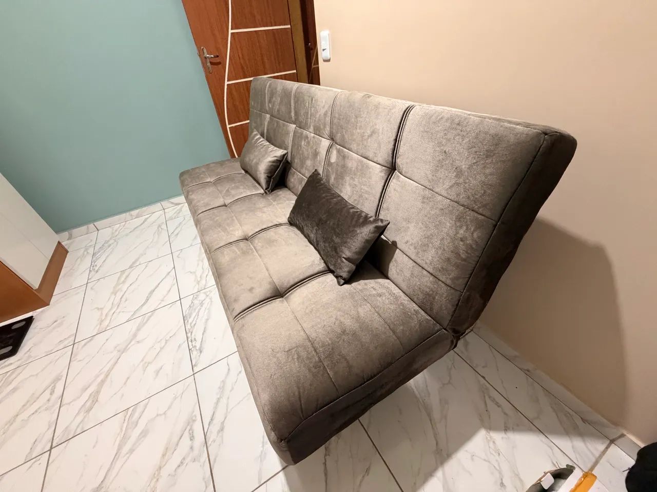 Sofá-cama marrom  - Foto 2