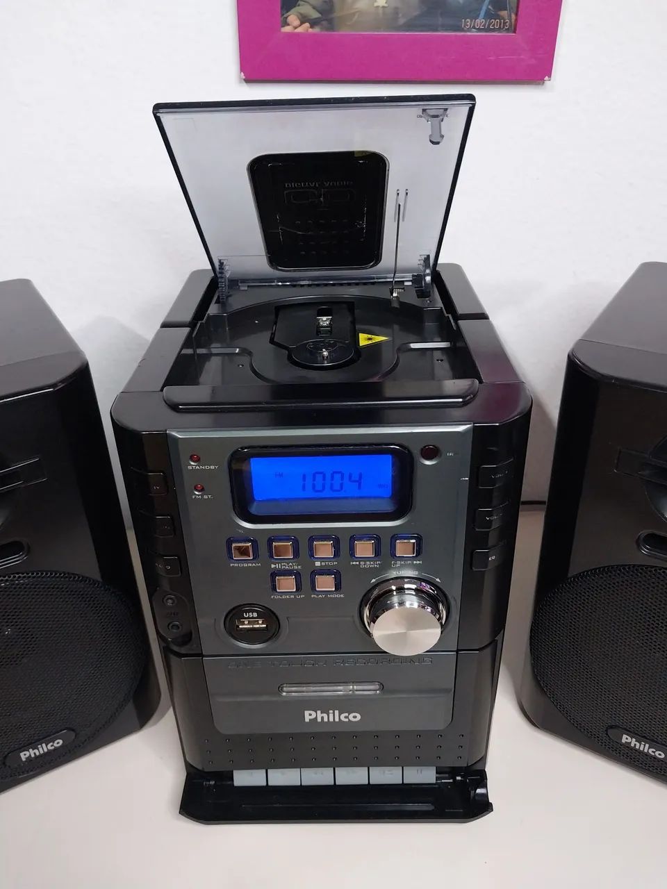 Som Retrô Perfeito: Micro System Philco MSP211 - CD, USB e Toca-Fitas 100% Funcional! - Foto 3