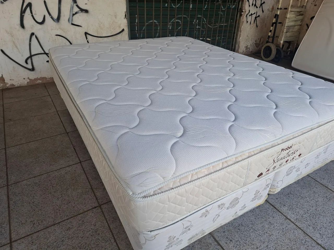 Cama box Queen size colchão probel molas ensacadas bambu  - Foto 3