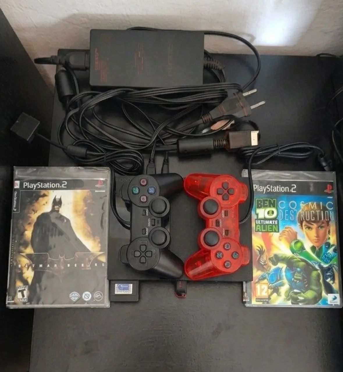 PS2 Slim dois controles jogos  - Foto 2