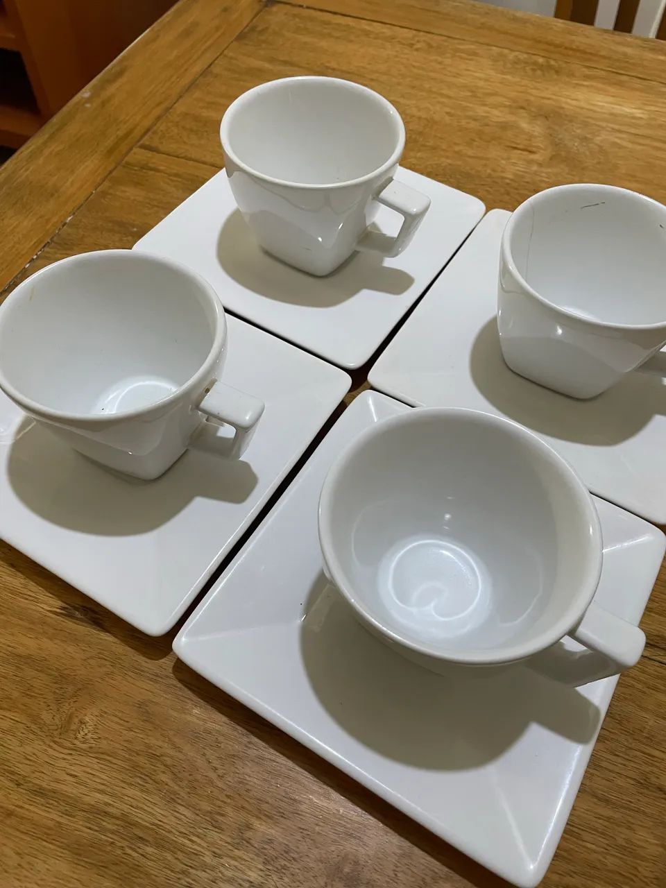 Conjunto de 4 Xícaras de Porcelana Schmidt Branca (Clássicas e Funcionais) - Foto 4