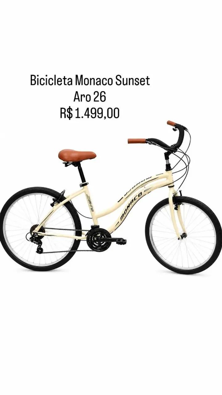 Bicicleta urbana monaco sunset aro 26