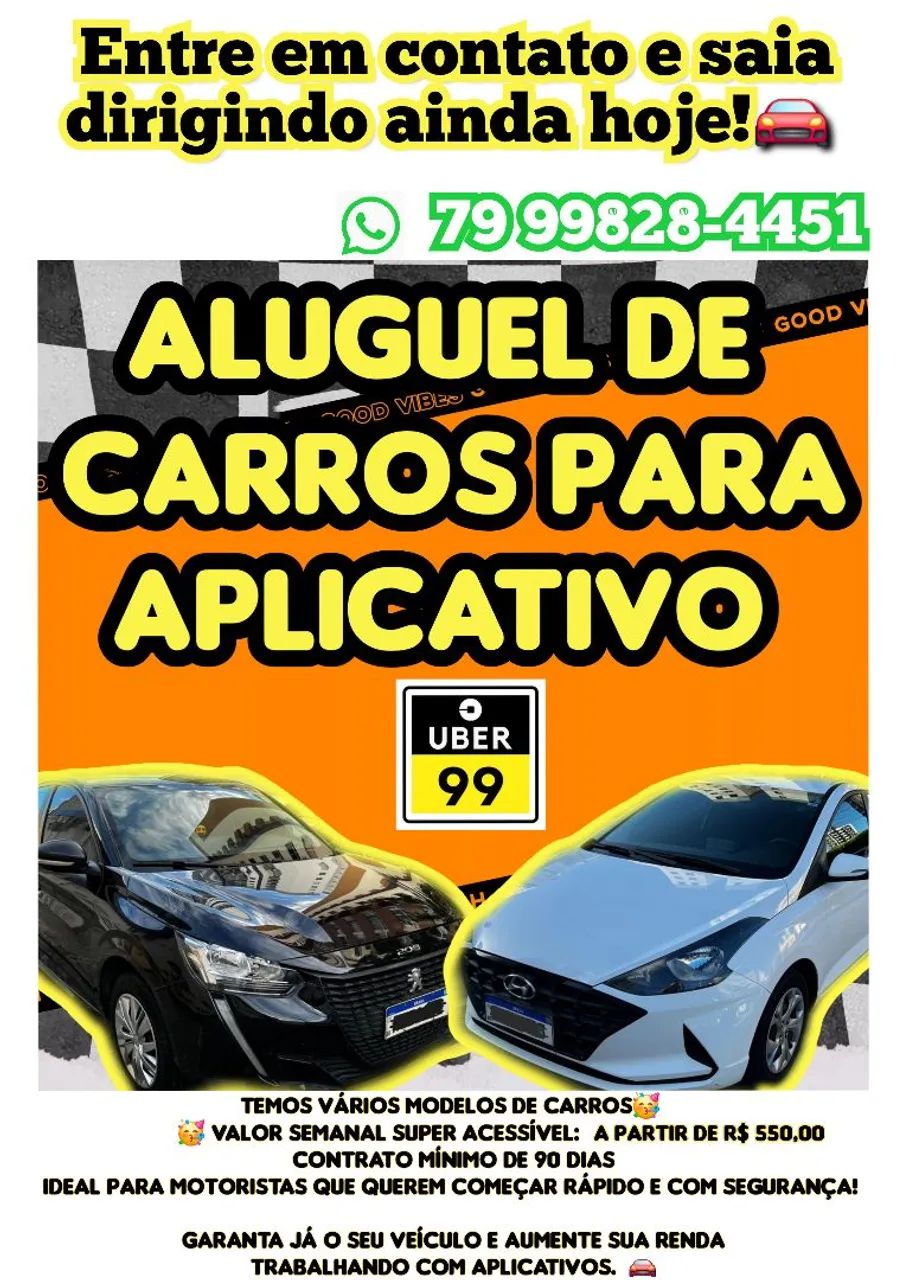 Aluguel de Carros para Aplicativo 