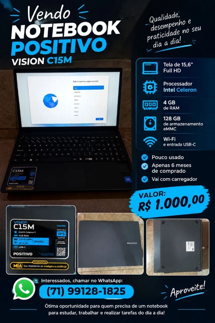 Notebook positivo 