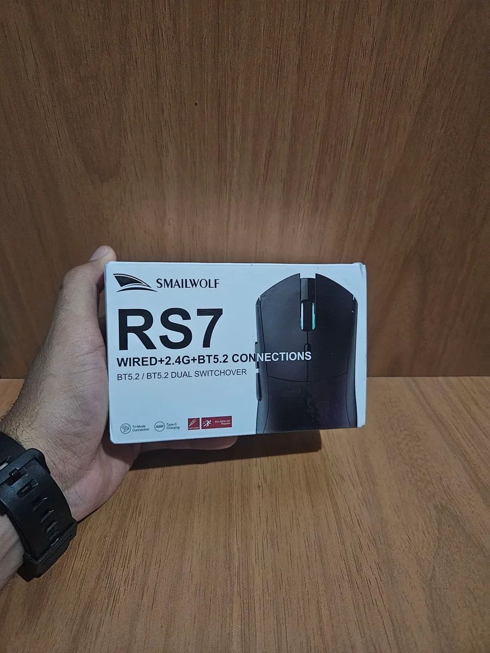 Mouse smailwolf rs7 Branco Novo