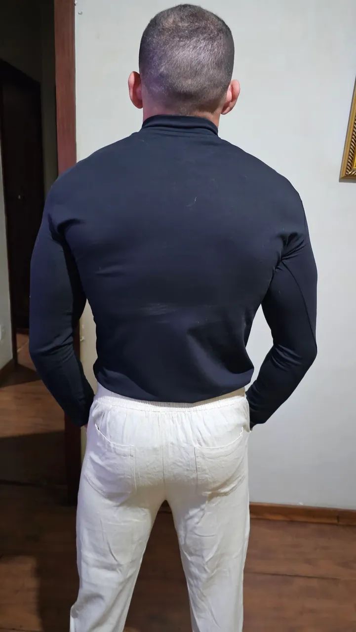 Camisa gola alta em algodão egípcio  - Foto 4
