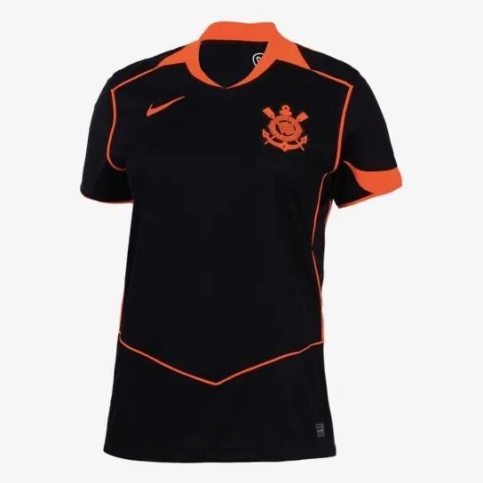 camisa corinthians preta/laranja total90 GG - Foto 2