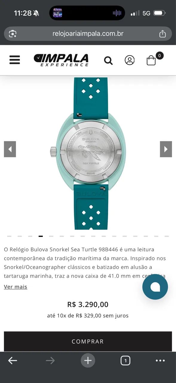 BULOVA SNORKEL RELÓGIO  - Foto 2