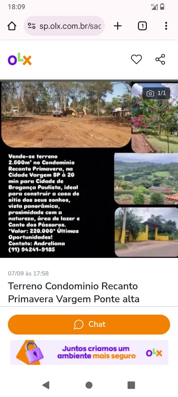 Condomínio recanto primavera terreno