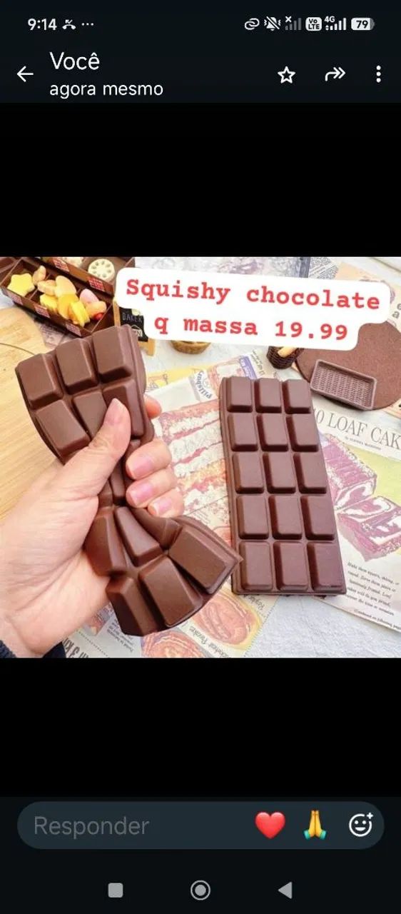 Cholate squishy massa divertido 