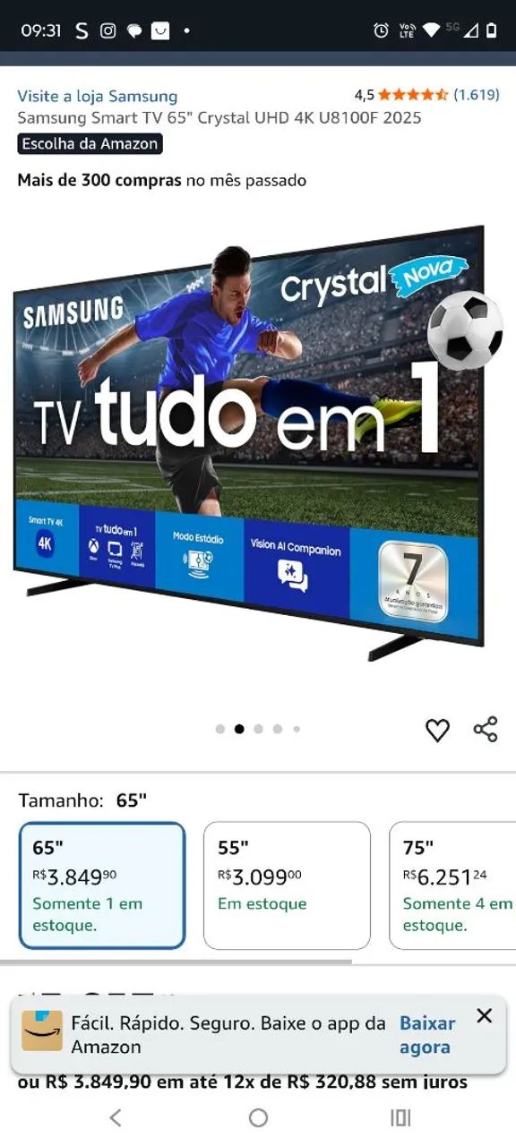 Tv 65 polegadas 