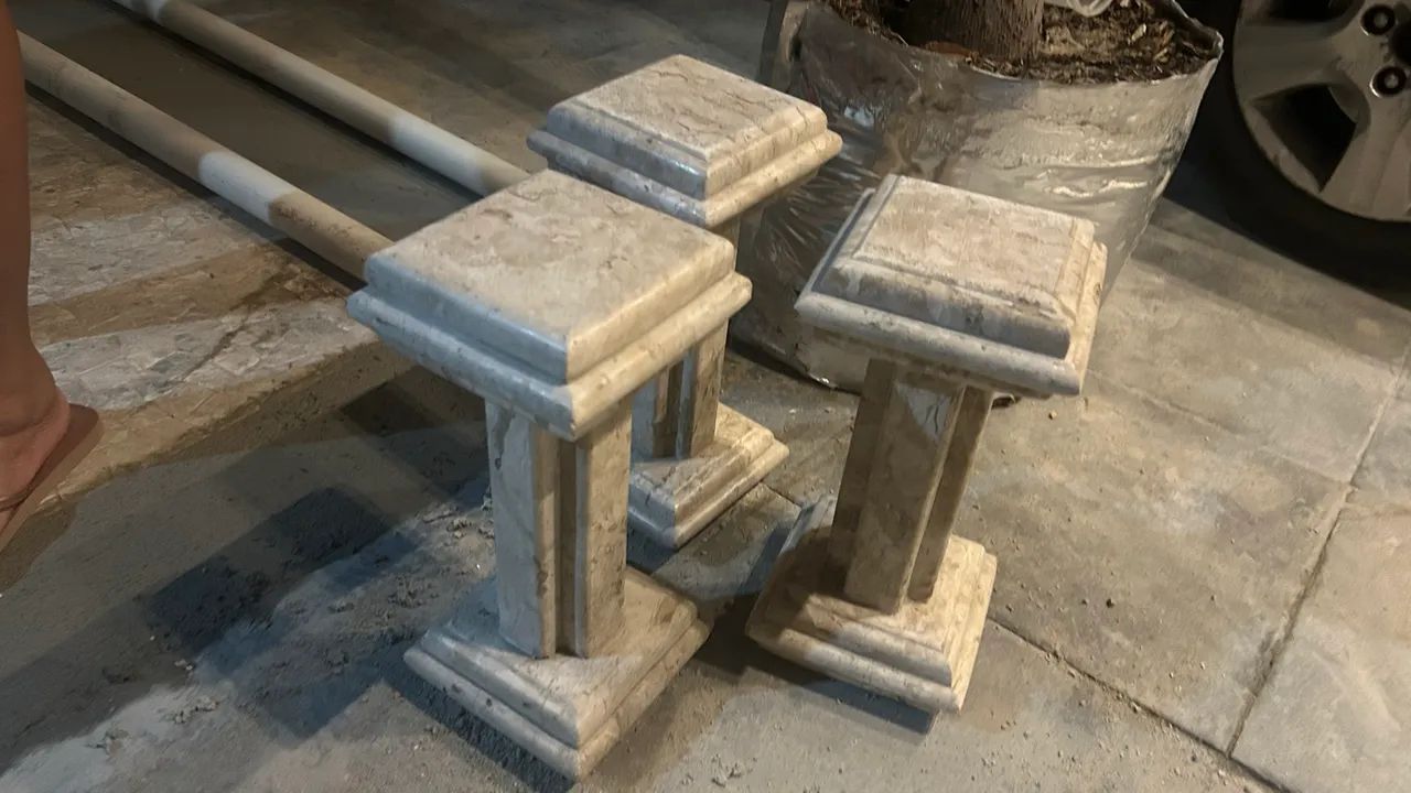 Base de mesa de centro - mármore travestino  - Foto 3