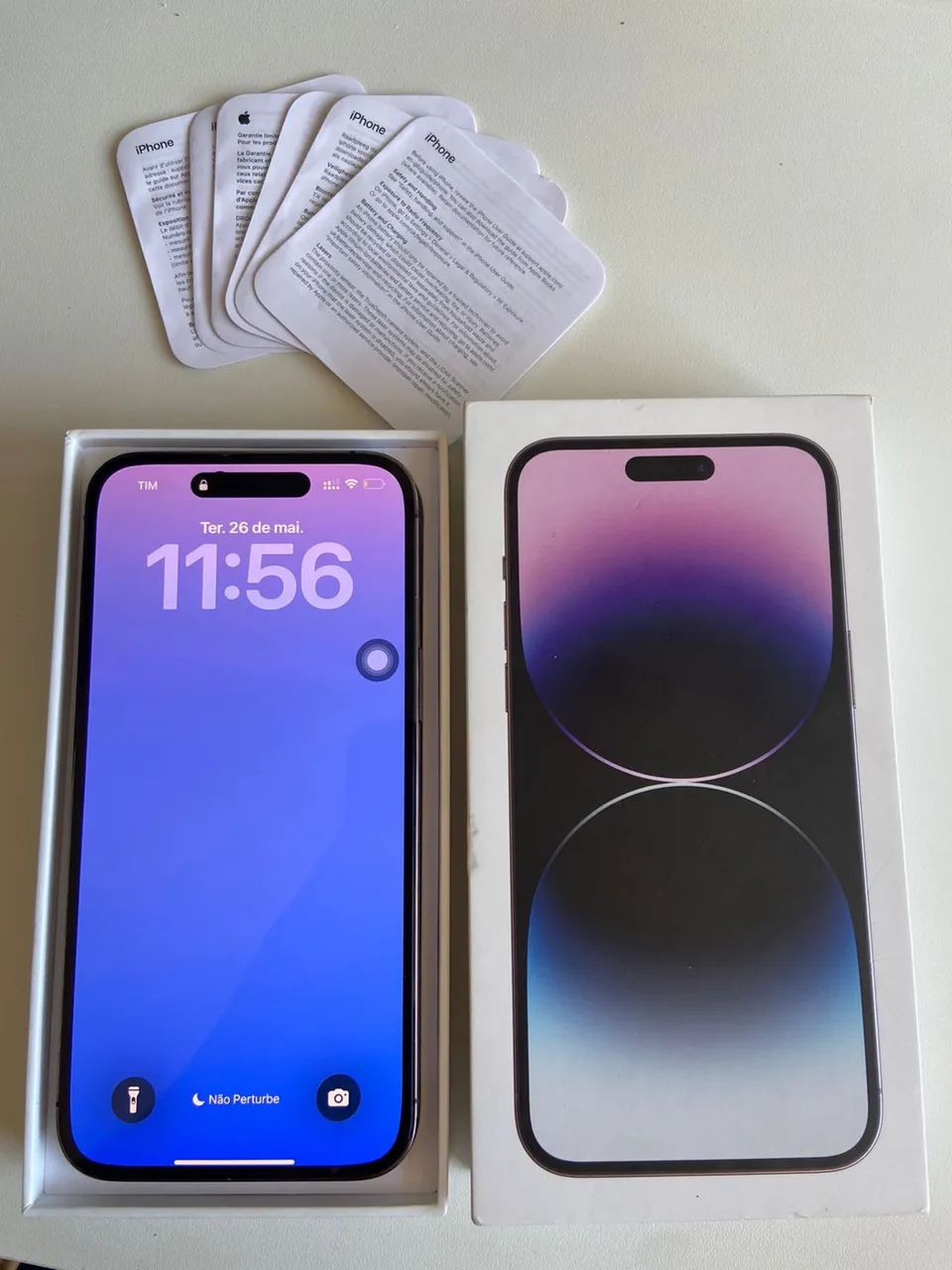 iPhone 14 Pro Max 256gb roxo 82% completo com caixa original