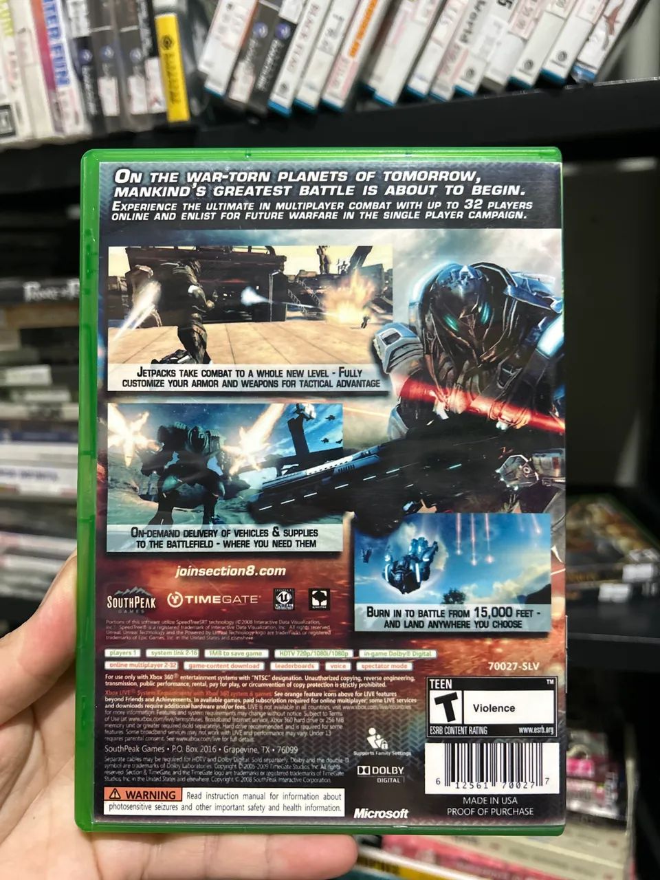 Section 8 Xbox 360 (capa reimpressa) - Foto 2
