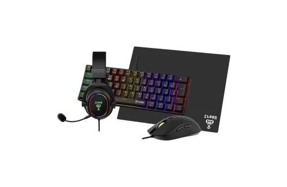 COMBO GAMER DARKLINE TECLADO | MOUSE | HEADSET | MOUSEPAD - CLANM - Foto 2
