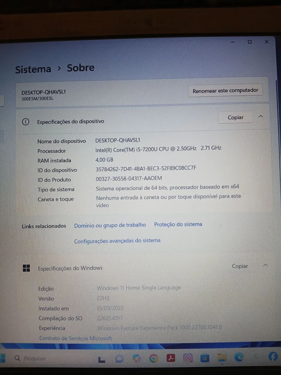 Notebook Samsung 