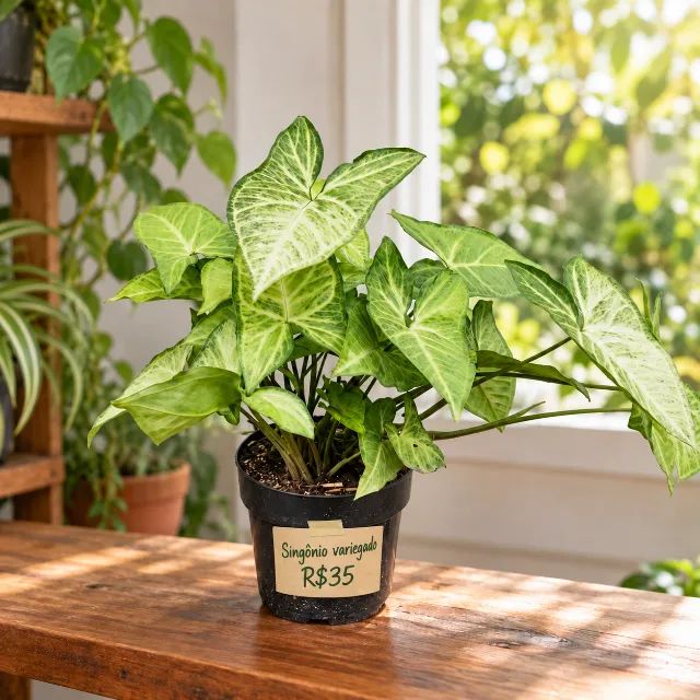 aMuda de Singônio Variegado - Biguaçu
