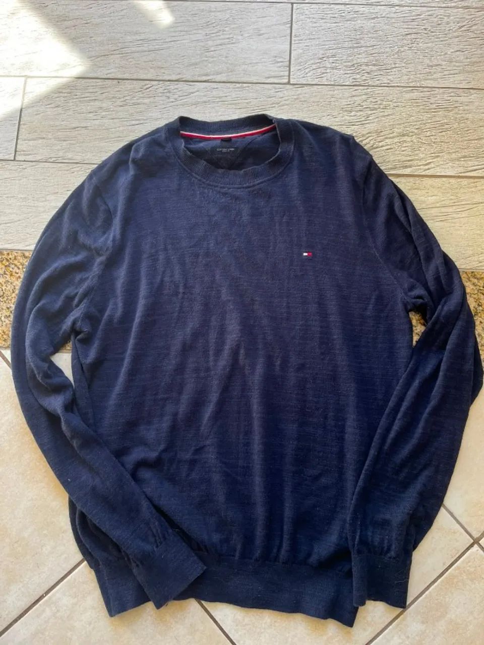 suéter / blusa tommy azul - Clássico gola C - Foto 2
