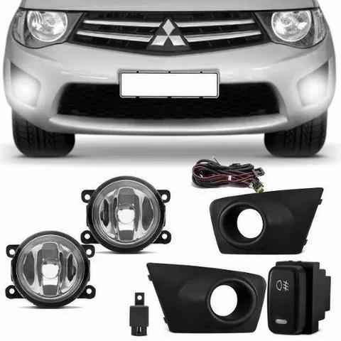 Kit Farol Milha Auxiliar Neblina Triton L200 2011 2012 2013