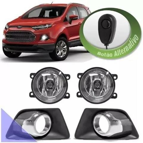 Kit Farol Milha Neblina Aro Cromado Ford Ecosport 2012 2013