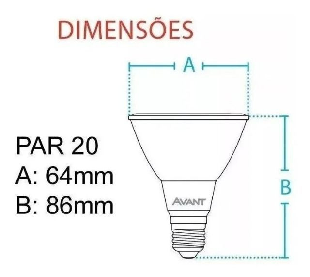 Lampada Led Par 20 Avant Branco Quente 2700k - Foto 2