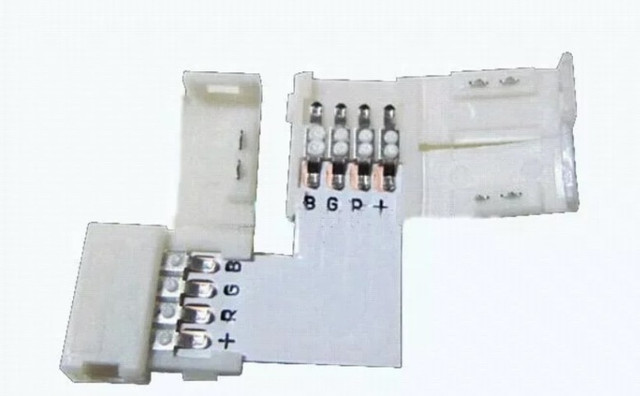  Emenda L Rgb Led Conector 3528 5050 10mm 4 Vias Automação COD-CP438  - Foto 4